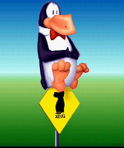 [Opus Sitting on a Roadsign]